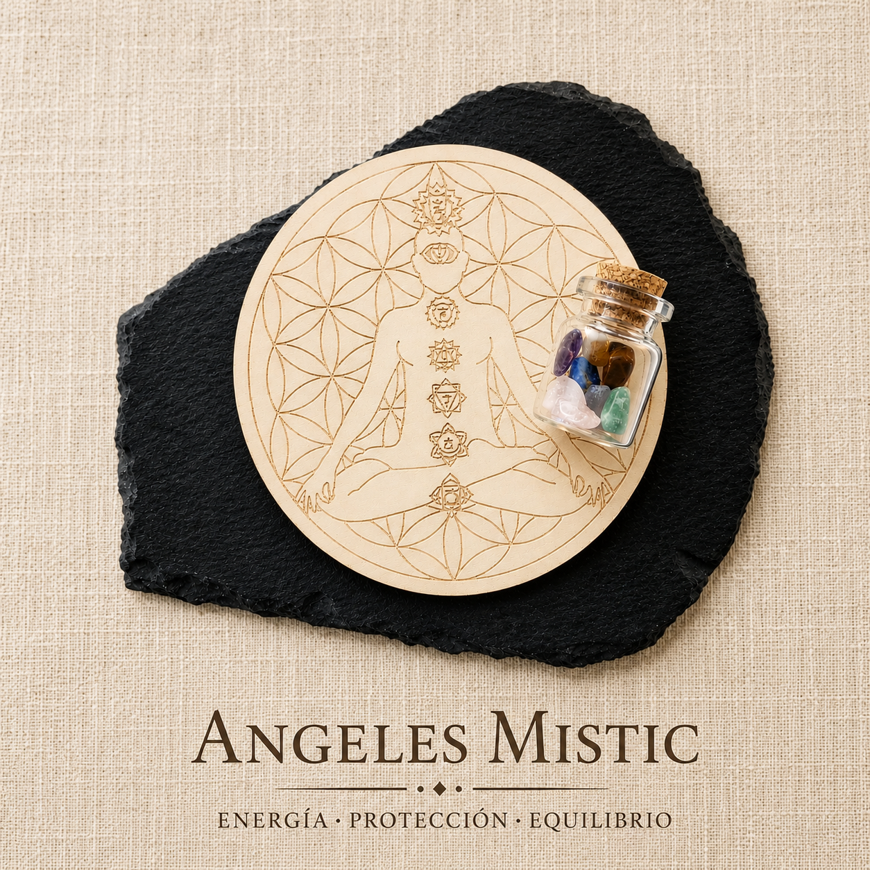 Set de Chakras y Piedras Naturales | Energía y Equilibrio – Ángeles Mistic