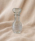 Botella de vidrio tallado vintage con tapón – pieza decorativa elegante y sofisticada