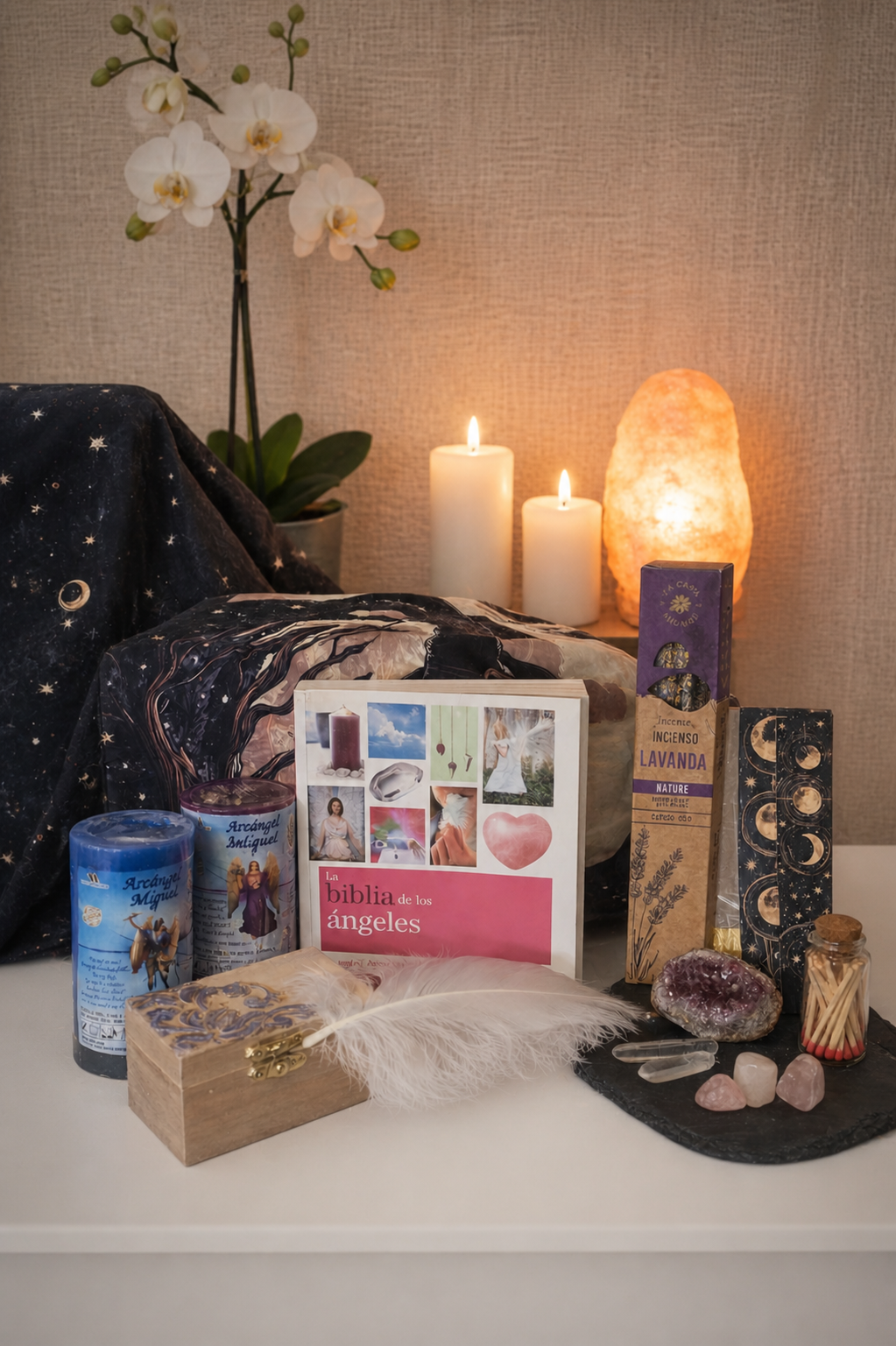 Kit Sagrado de los Arcángeles + Biblia de los Ángeles – Luz, Protección y Conexión Divina
