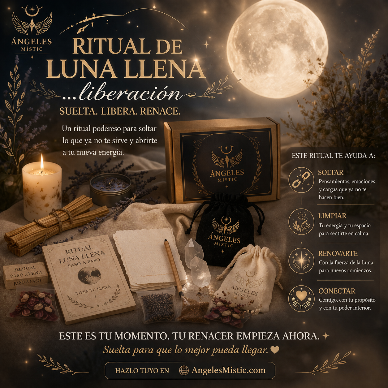 Ritual de Luna Llena – Liberación, Limpieza y Renacimiento Espiritual