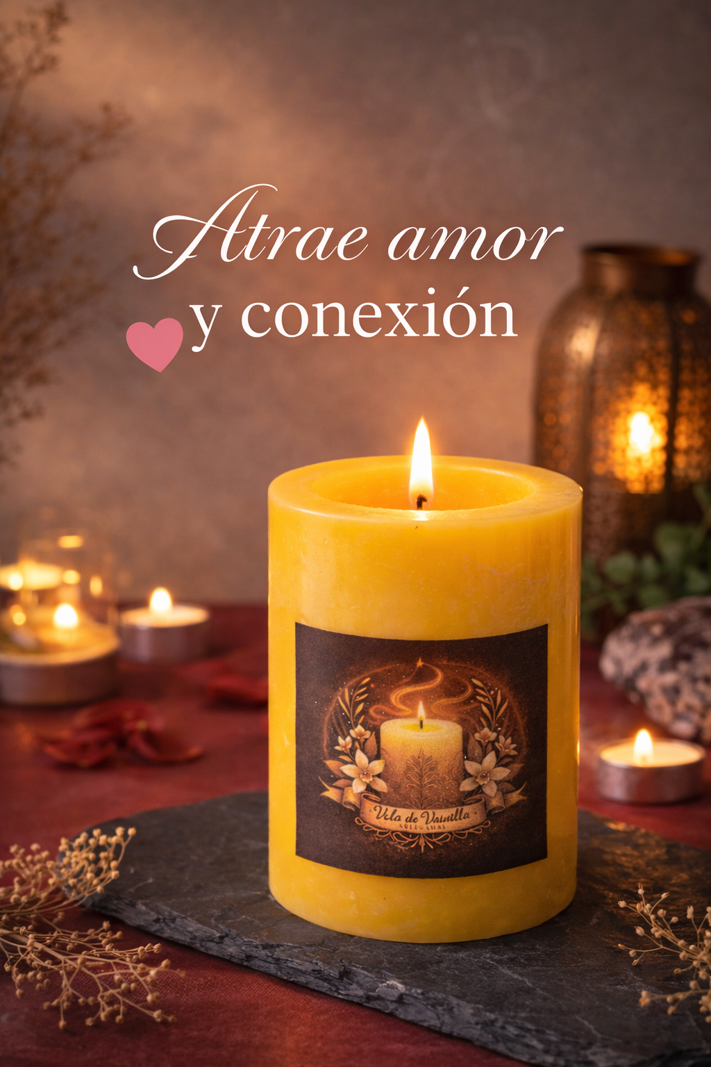 Velón de Vainilla – Atrae Amor, Sensualidad y Bienestar con su Dulce Aroma